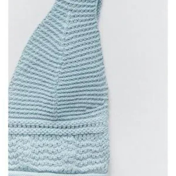 ZARA 2 Pieces Knit Jacket And Matching Cropped Top Blue M - Picture 4 of 10